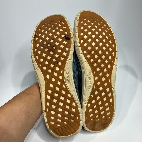 Hey Dude Welsh slip on loafers in chambray blue size 12 - Picture 7 of 8